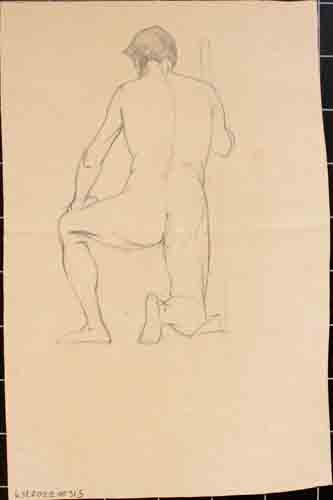 Johannes Hanse - Entwurf einer Wandskulptur - Bleistiftzeichnung - um 1880