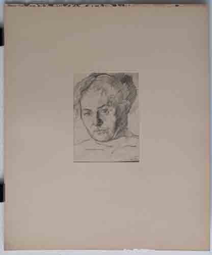 Fritz Zalisz - Weibliches Porträt (Grete Krumbein) - Bleistift - o.J.