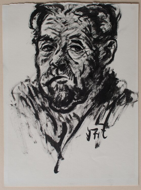 Fritz Zalisz - Männerporträt - Tusche - o.J.