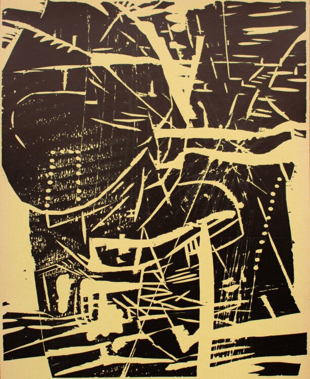 Franz Fedier - Komposition - Holzschnitt - 1969