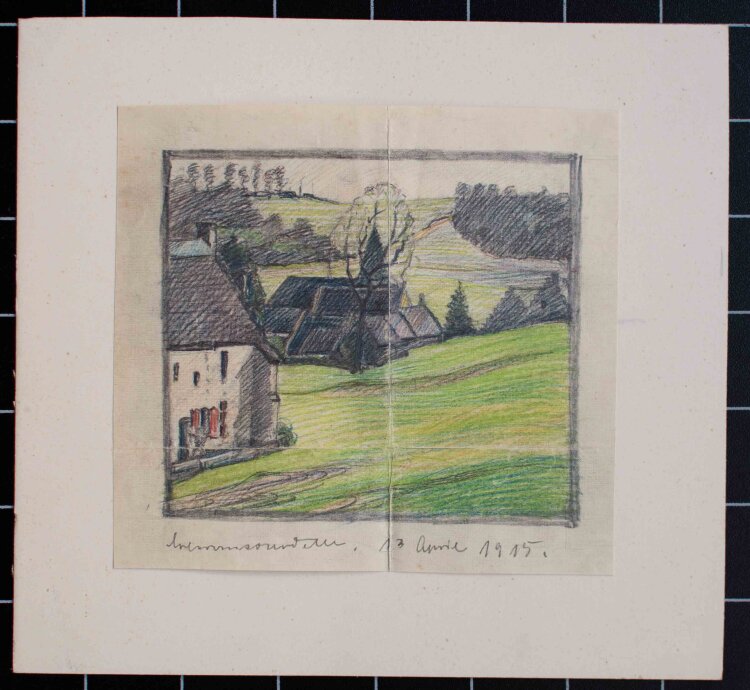 Gustav Kastner - Landschaft mit Haus (Frankreich) -...