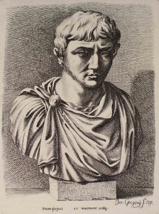 Josef Gregory - Pompejus (ex marmore antiq) - Radierung - 1792