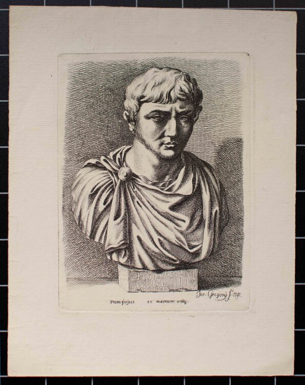 Josef Gregory - Pompejus (ex marmore antiq) - Radierung - 1792