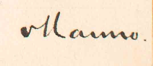 C.W. von Hanno - Udkart til et Mark for Foreningen Nora (Entwurf eines Mark für den Verein Nora) - Aquarell - 1882