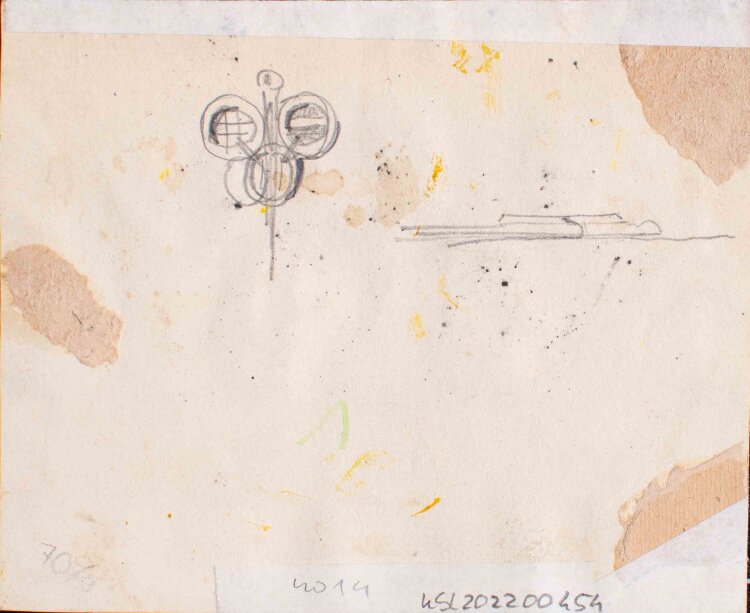 C.W. von Hanno - Udkart til et Mark for Foreningen Nora (Entwurf eines Mark für den Verein Nora) - Aquarell - 1882