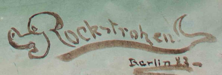 S. Rockstrohen - Ascher für Nora (Drachenschiff) - Aquarell - 1883