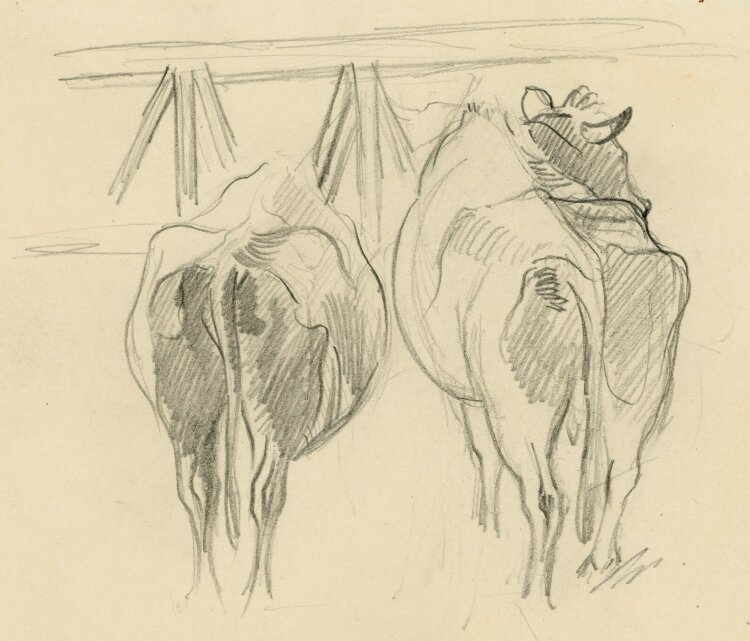 unbekannt - Zwei Kühe auf der Weide -...