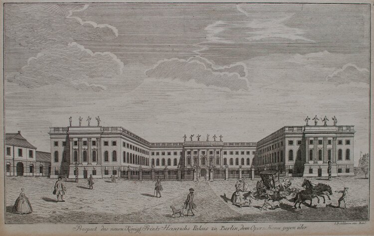 Johann David Schleuen - Ansicht des Palais des Prinzen...