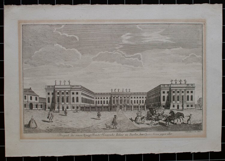 Johann David Schleuen - Ansicht des Palais des Prinzen...