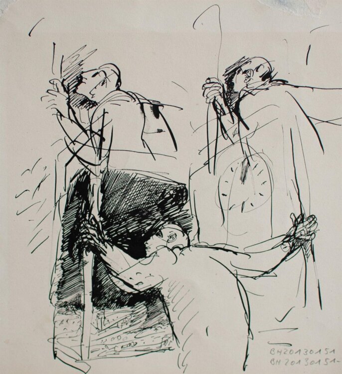 Bernhard Heisig - Figurenstudie - o.J. - Federzeichnung