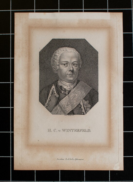 Gustav Adolph Ludwig Zumpe - Hans Carl von Winterfeld - Punktierstich - o.J.