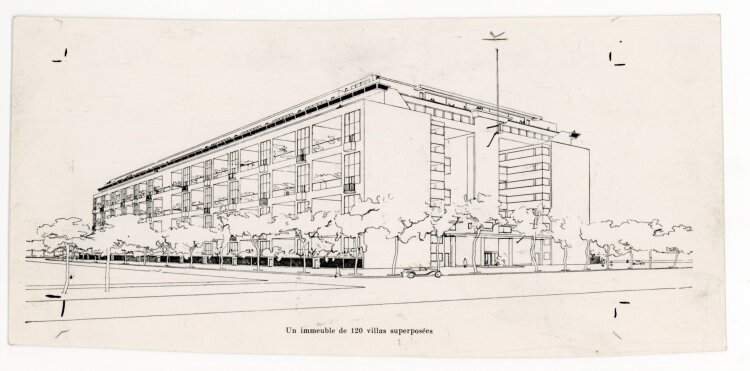 Unbekannt - Le Corbusier, Die Unité d´Habition (Wohneinheit), Berlin - Fotografie, Reproduktion - 1922