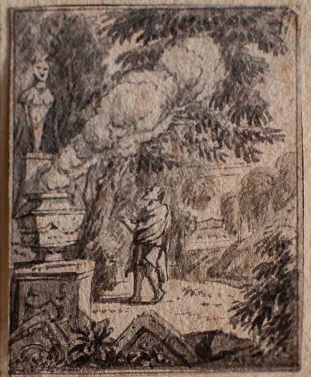 Jan van Huysum - Opferszene - o.J. - Tusche