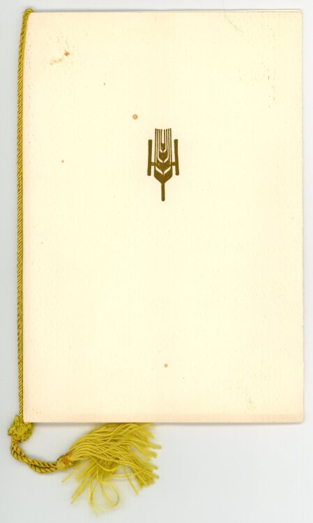 Gala Charity Ball in the aid of Han and Akim - Menükarte  - 16.09.1965