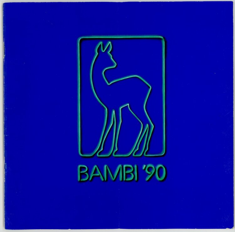 Programm Menue und Gästeliste anl. Des Bambi´90 - Menükarte  - 27.11.1990