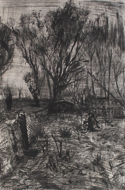 Sighard Gille - Garten (Landschaft) - Radierung - 1986