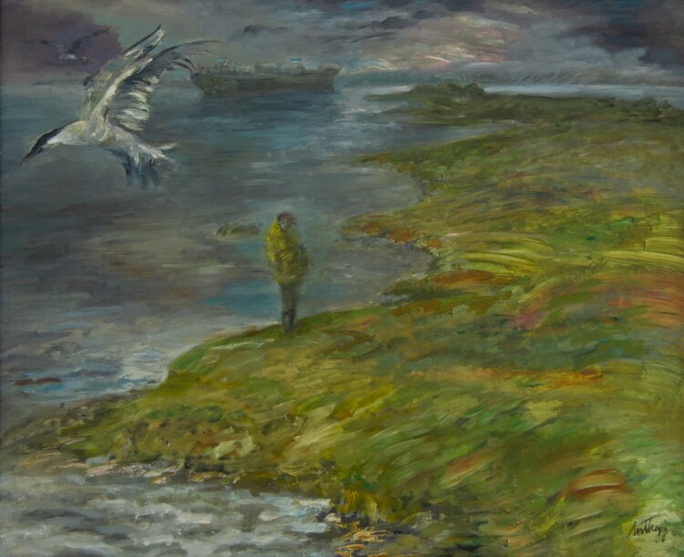 Bernt Wilke - Auf der Insel Poel - Ölmalerei - 1988