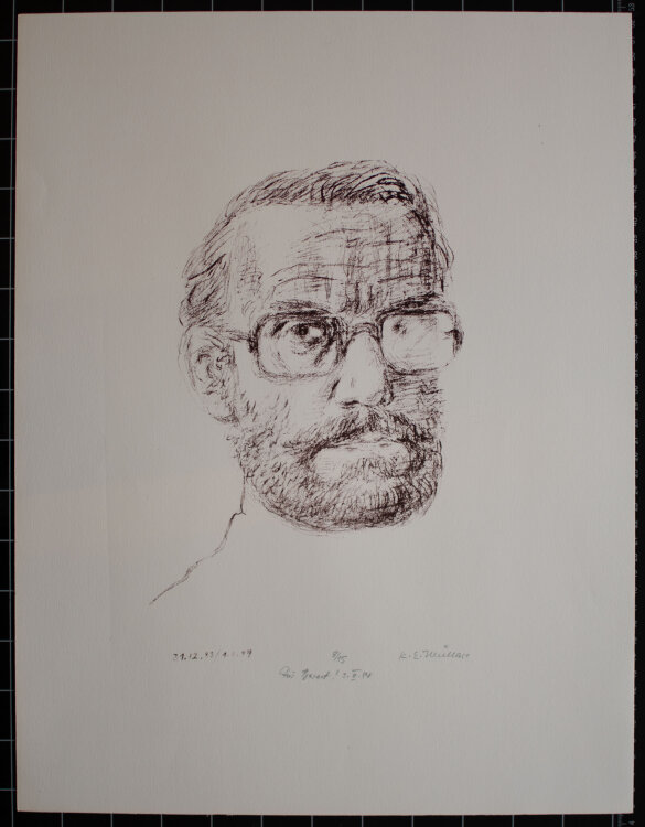 Karl Erich Müller - Selbstbildnis - Lithografie - 1984