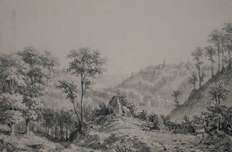 C. Chicot - Dinan (Frankreich) - Bleistiftzeichnung - um 1850