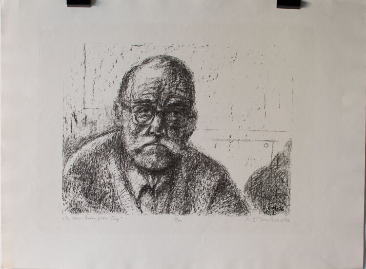 Karl Erich Müller - Es war kein guter Tag - Lithografie - 1996