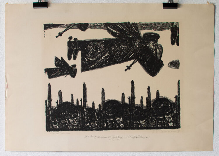 Karl Erich Müller - Schwarze Wolten - Lithografie -...