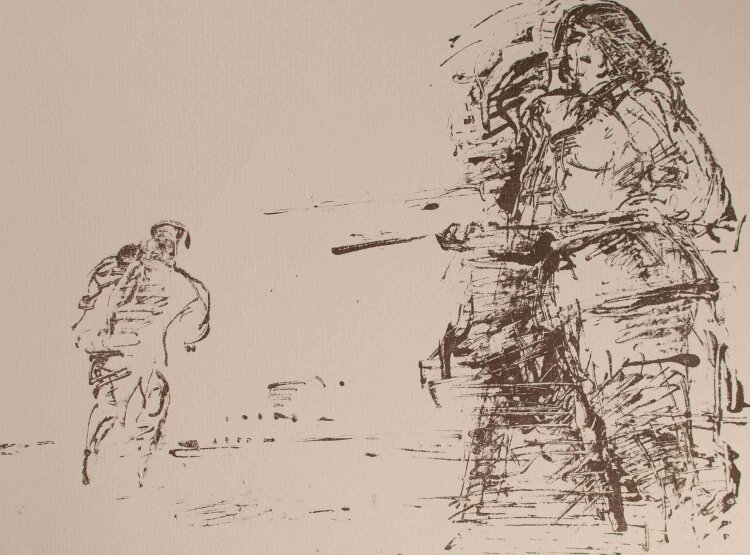 Bernt Wilke - Der Oper Der Feuerring von Awet Terterjan (1967) - Lithografie - 1977