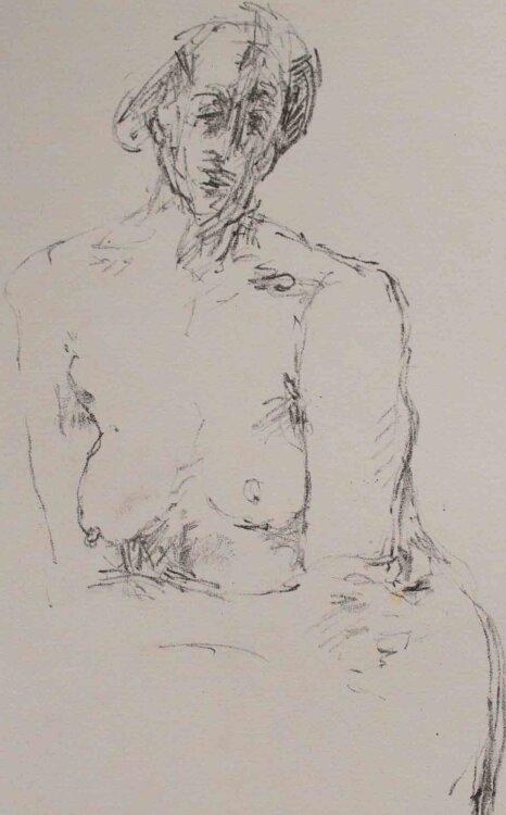 Bernt Wilke - Sitzender Akt - Lithografie - 1977