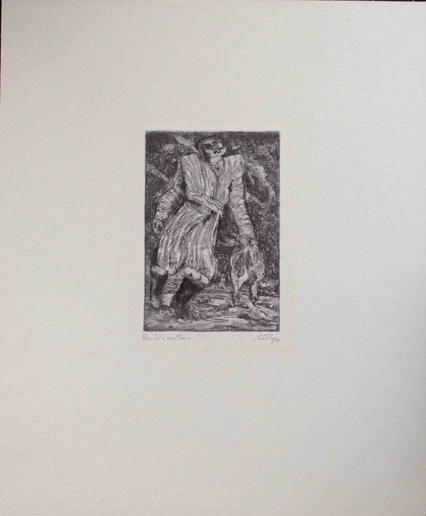 Bernt Wilke - Heimkehr von Basar - Aquatinta - 1977