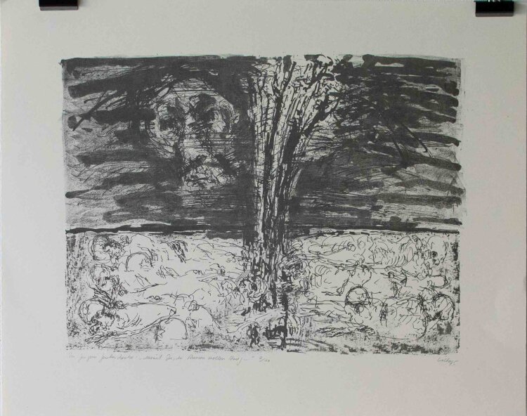 Bernt Wilke - Illustration zu J. Jewtuschenko (1961) - Lithografie - 1975