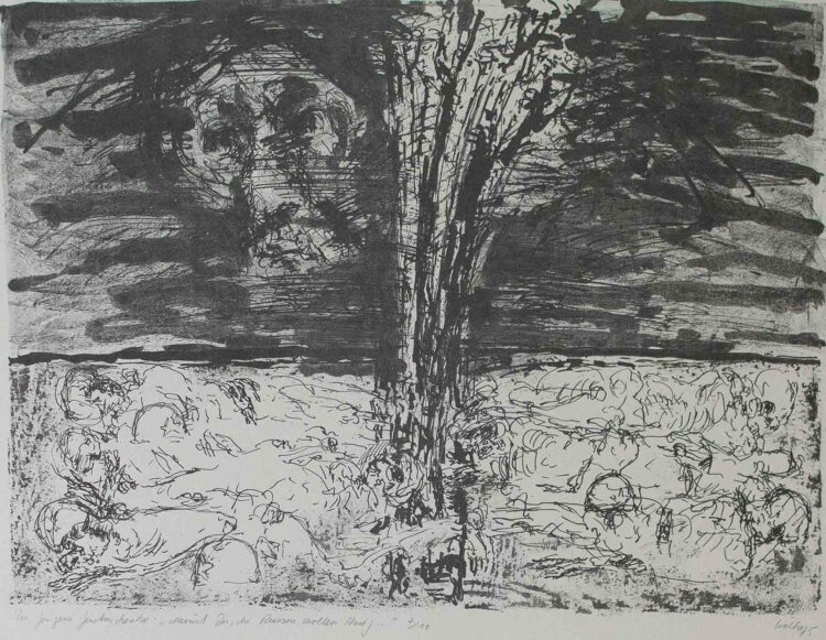 Bernt Wilke - Illustration zu J. Jewtuschenko (1961) - Lithografie - 1975