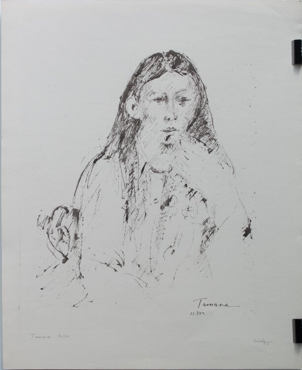 Bernt Wilke - Tamara - Lithografie - 1975