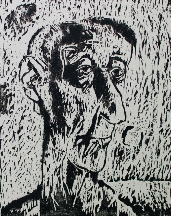 Bernt Wilke - Künstler Franz Grau - Holzschnitt - 1974