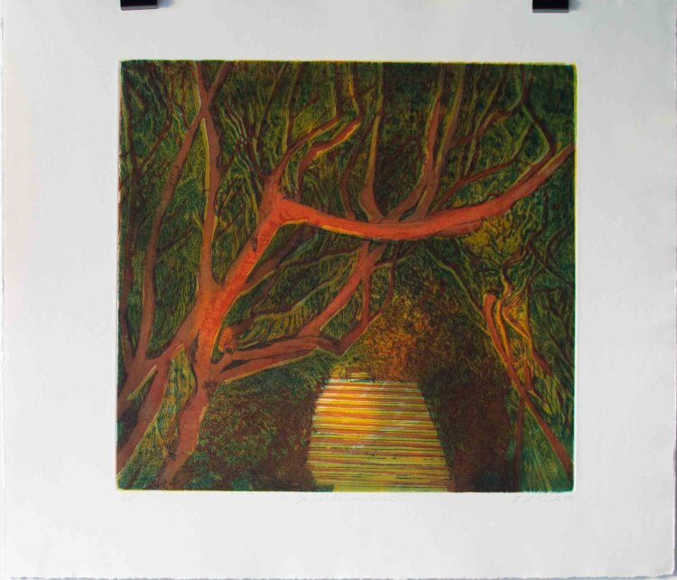 Helga Haas Wirth - Der Jahrhundertbaum - Farbradierung - 2000