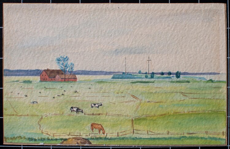 Unbekannt - Schwedenschanze bei Peenemünde, Usedom - Aquarell - 1937