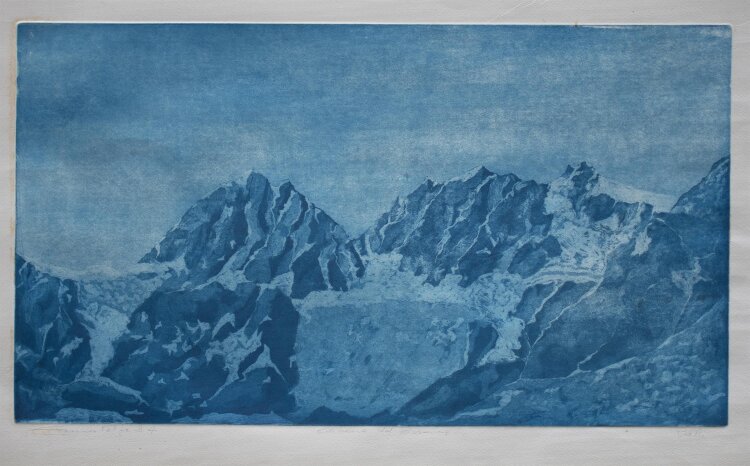 Ermes Volpe - Gebirgslandschaft - Aquatinta - 1994