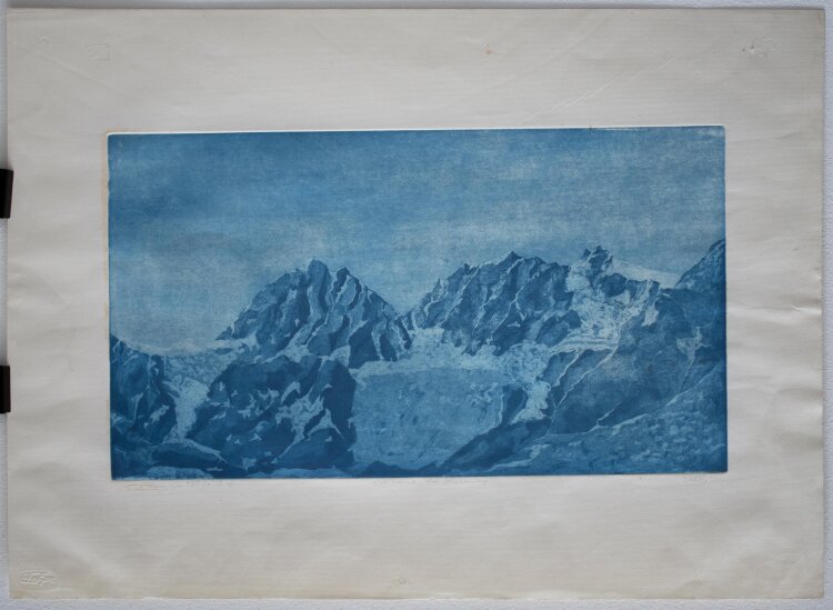 Ermes Volpe - Gebirgslandschaft - Aquatinta - 1994