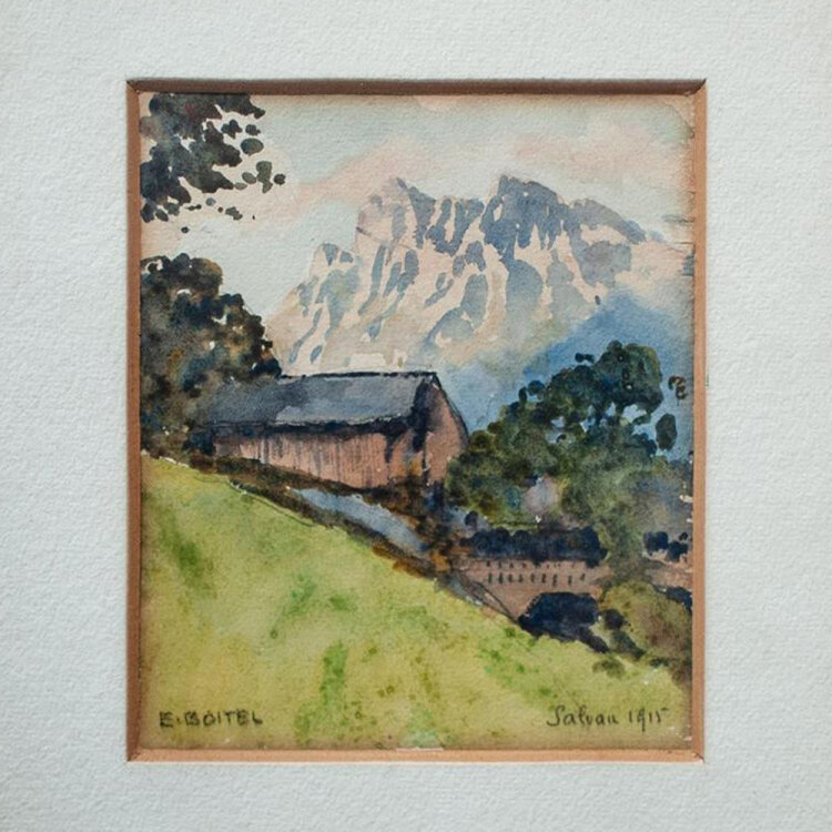 Edmond Boitel - Salvan, Schweiz - 1915 - Aquarell