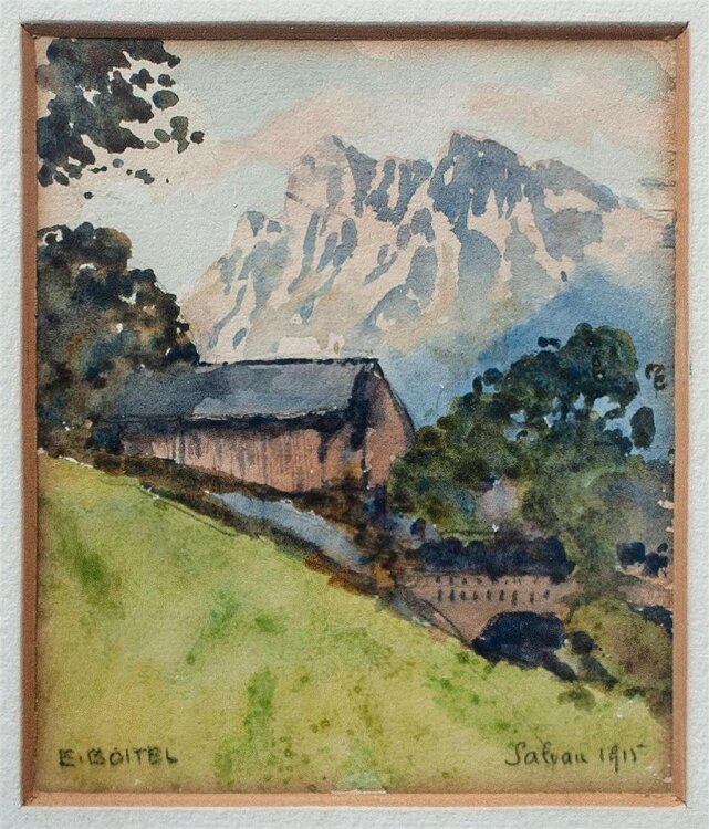 Edmond Boitel - Salvan, Schweiz - 1915 - Aquarell