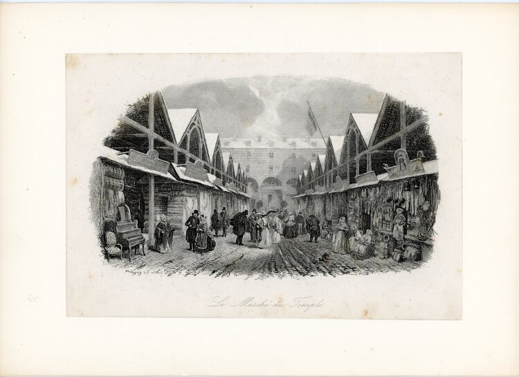 Charles Francois Daubigny - Der Templermarkt - Radierung - 1843