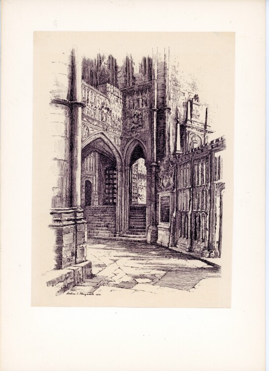 Adeline S. Illingworth - Westminster Abbey, London - Lithografie - 1900