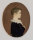 Miniatur Portrait Biedermeier Porträt Knabe mit Buch Gouache auf Bein 19. Jh.