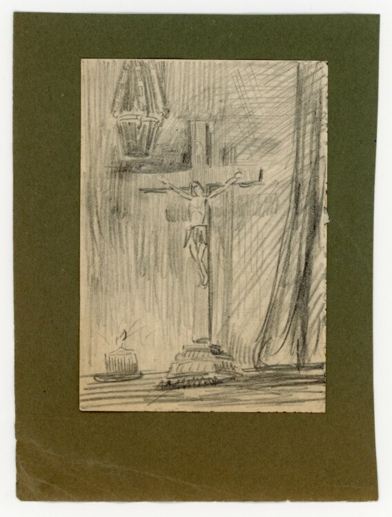 Wilhelm (Willi) Sauer - Kruzifix auf dem Altar - o.J. -...