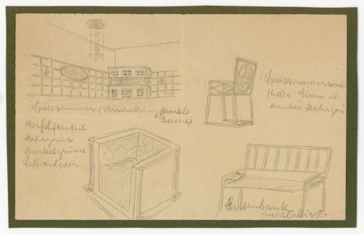 Unbekannt - Interieur eines Speisesaals. -...
