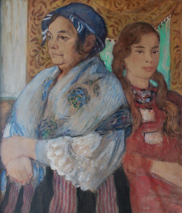 Ernest V. Brand - Frauenporträt - Aquarell - 1931