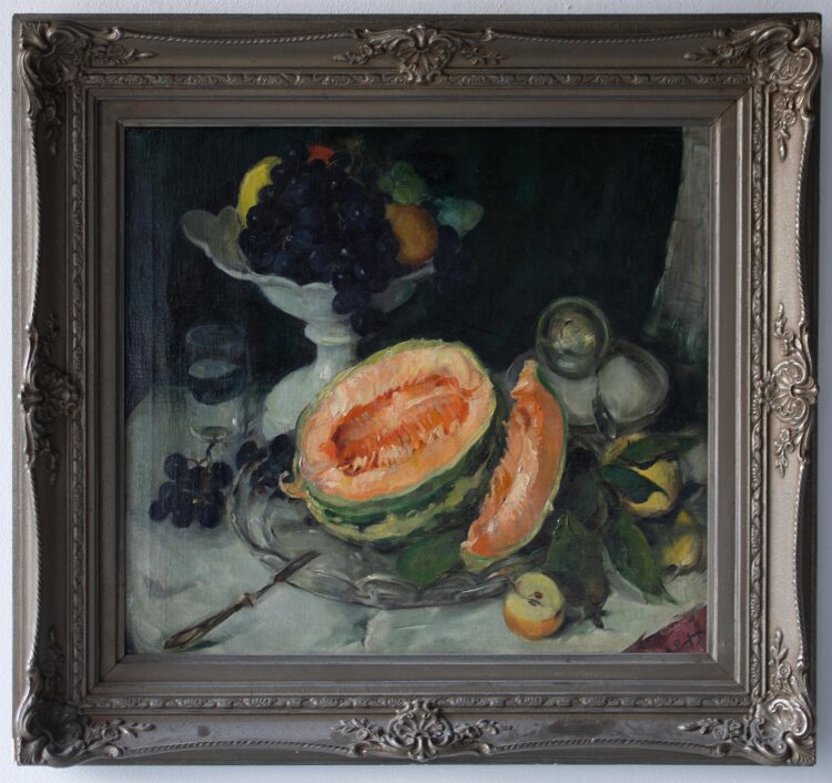 Maria Preußner - Früchtestillleben mit Melone...