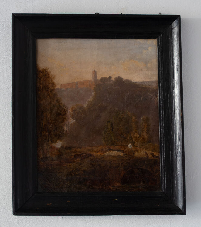 Umkreis Daniël Dupré - Romantische Landschaft mit Burg - o.J. - Öl auf Leinwand