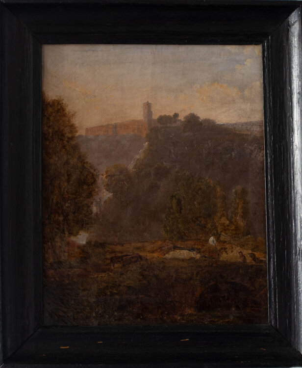 Umkreis Daniël Dupré - Romantische Landschaft mit Burg - o.J. - Öl auf Leinwand
