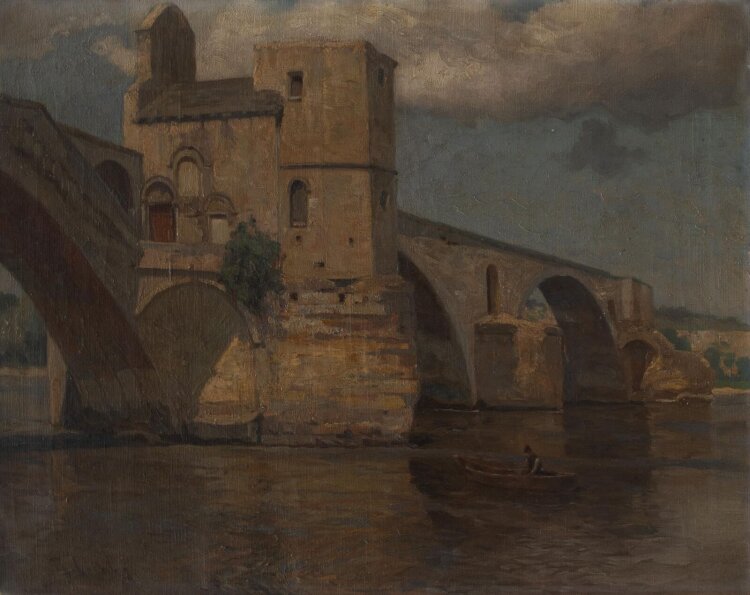 Richard Eschke - Brücke in Frankreich - o.J. - Öl auf Leinwand