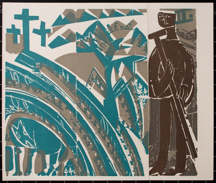 HAP Grieshaber - "Polnischer Kreuzweg" - Farbholzschnitt - 1967