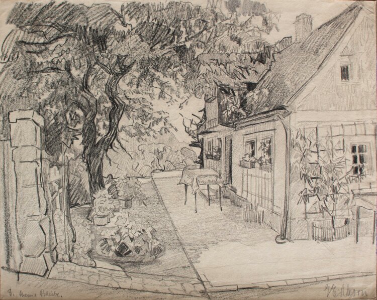 Gertrud Eichhorn - Haus und Garten - Bleistift - um 1920